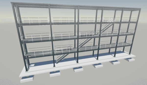 Triple Stacked Container Access Structure – Free Reference Model