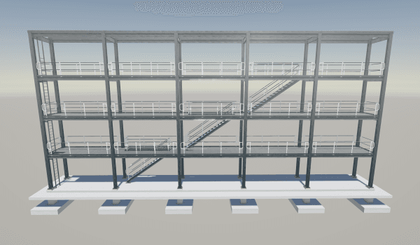Triple Stacked Container Access Structure – Free Reference Model