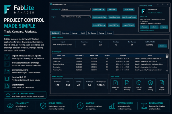 Yearly - FabLite Manager - Steel Project Control Made Simple