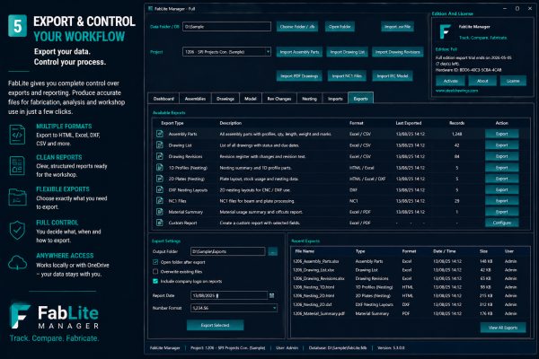 Yearly - FabLite Manager - Steel Project Control Made Simple