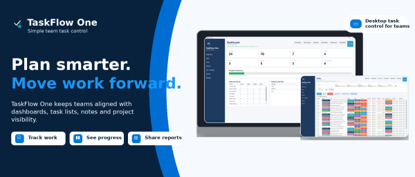 30 Days_TaskFlow One - Simple team task control ✅📊🚀