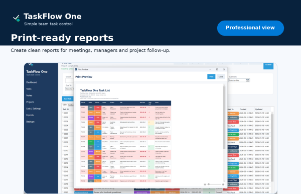 30 Days_TaskFlow One - Simple team task control ✅📊🚀