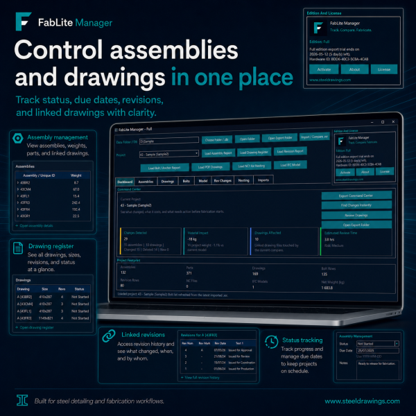 Monthly - FabLite Manager - Steel Project Control Made Simple