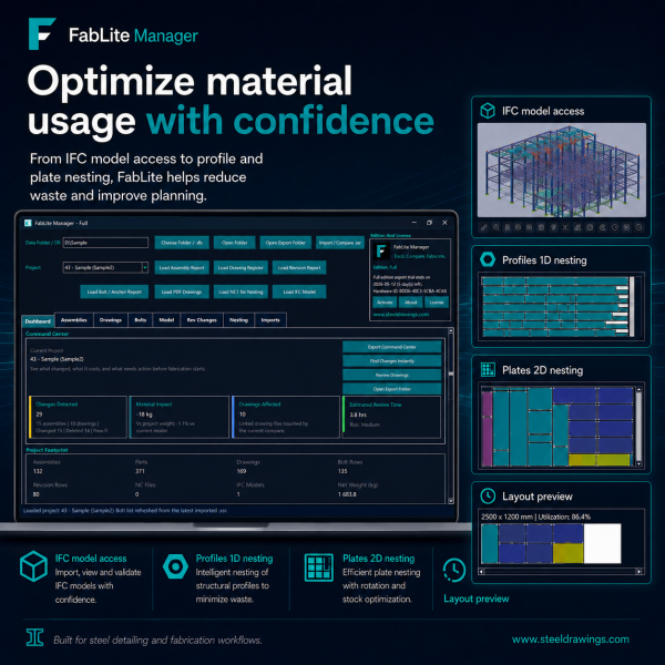 Monthly - FabLite Manager - Steel Project Control Made Simple